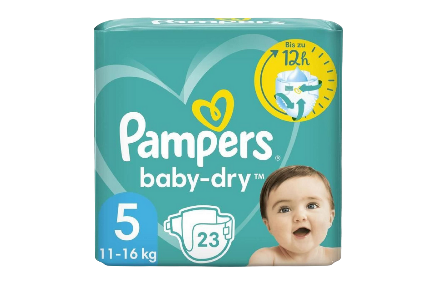 PAMPERS BABY-DRY TAILLE 5 (11-16 KGS) 23 COUCHES